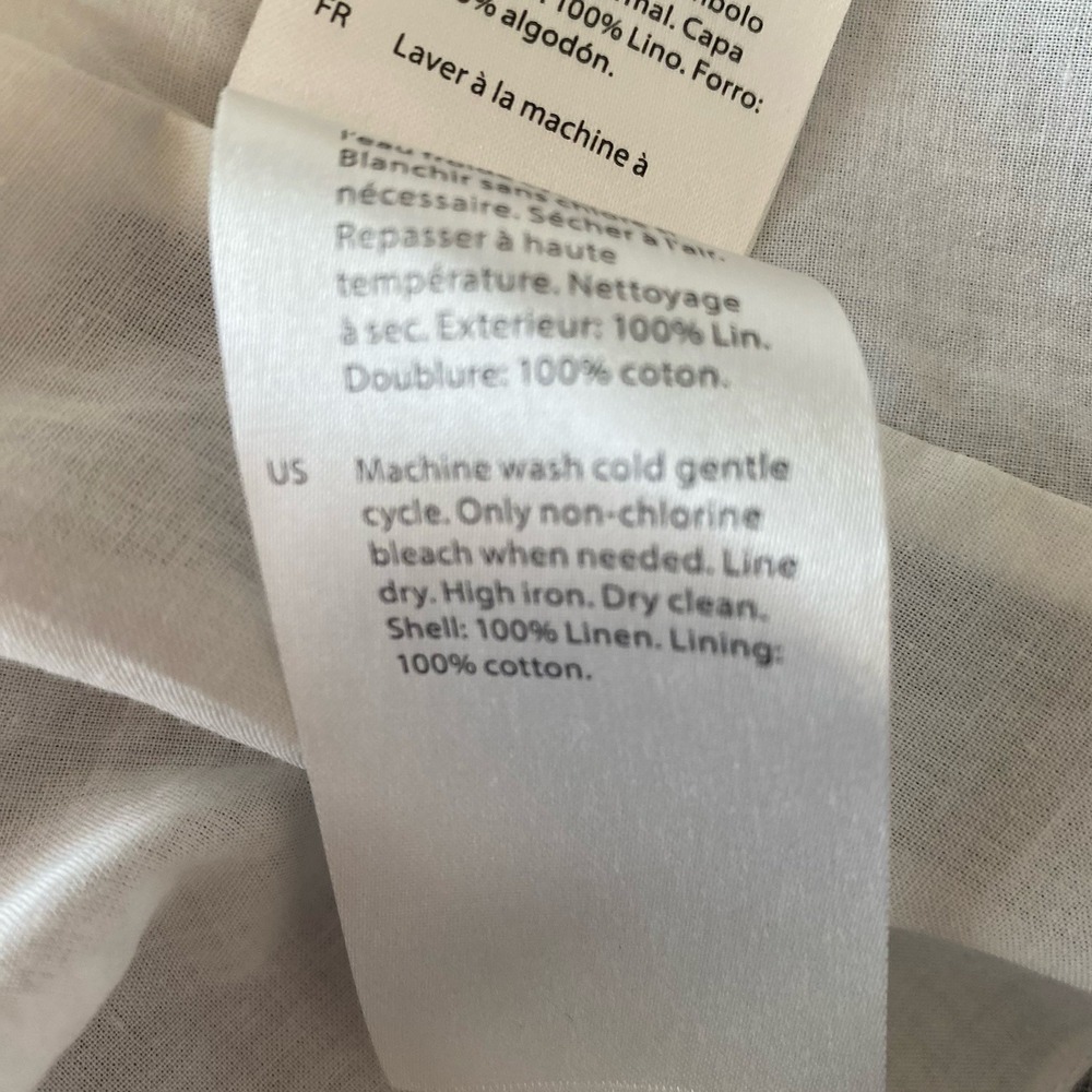 COS French Toile linen collection halterneck maxi dress white and‎ blue size 6 - Picture 10 of 13